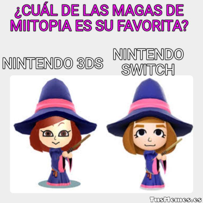 Meme ¿Cuál de las magas de miitopia es su favorita? - Nintendo 3ds - Nintendo switch