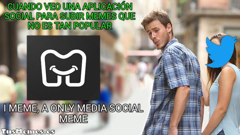 Meme Novia enfadada - Cuando veo una aplicación social para subir memes que no es tan popular - I meme, a only media social meme