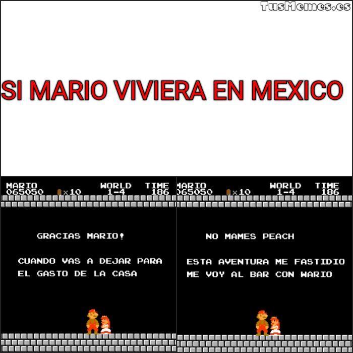 Meme Si Mario viviera en mexico